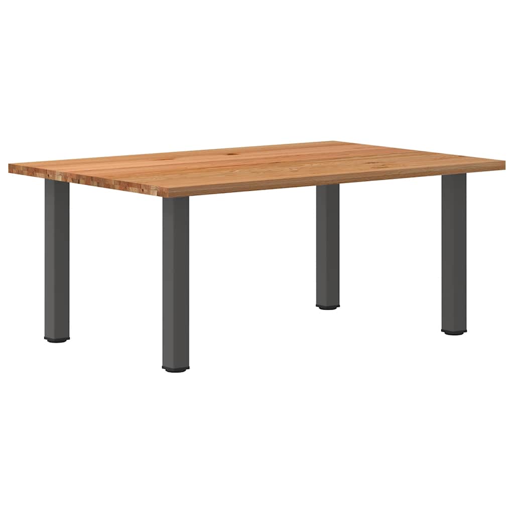 Table en Bois de Chêne Marron Clair et Anthracite-120 cm-180 cm-1-La-Fabrique-Industrielle