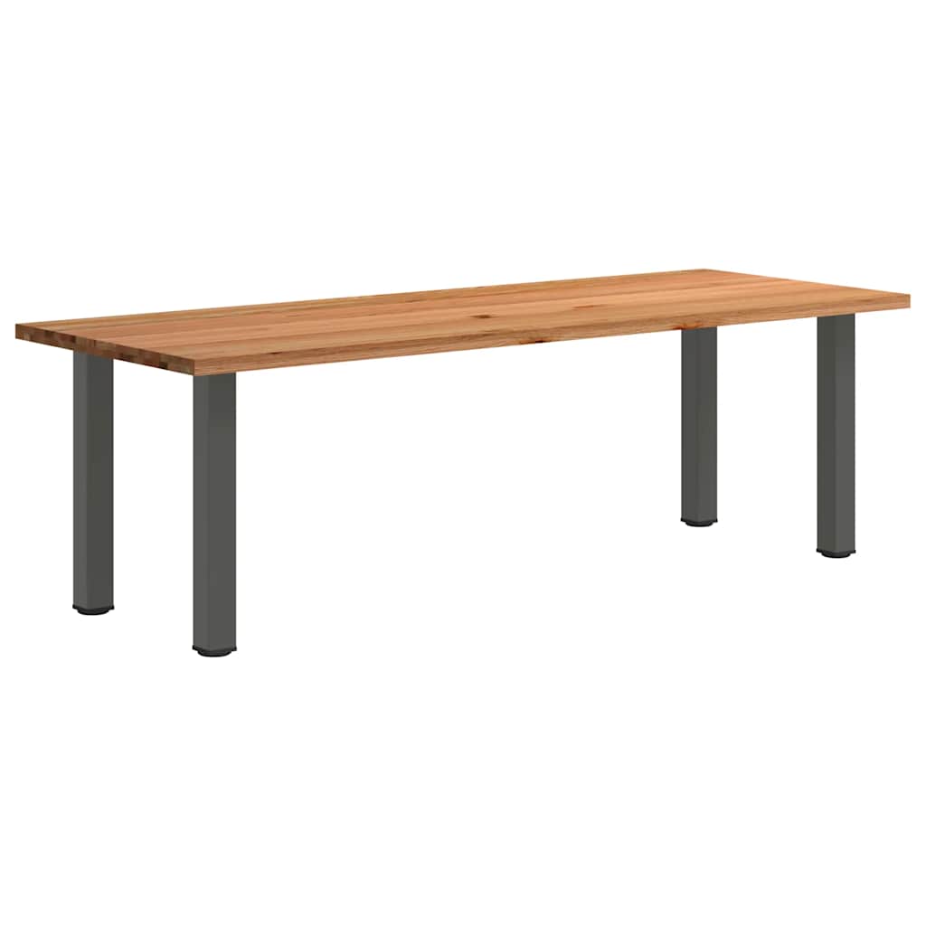 Table en Bois de Chêne Marron Clair et Anthracite-La-Fabrique-Industrielle