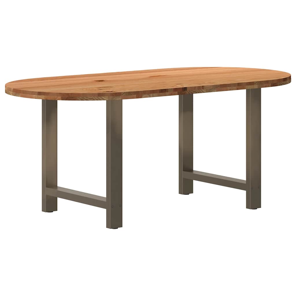 Table en Bois de Chêne Massif 220X100 cm-Acier naturel-1-180 x 90 x 74 cm-La-Fabrique-Industrielle