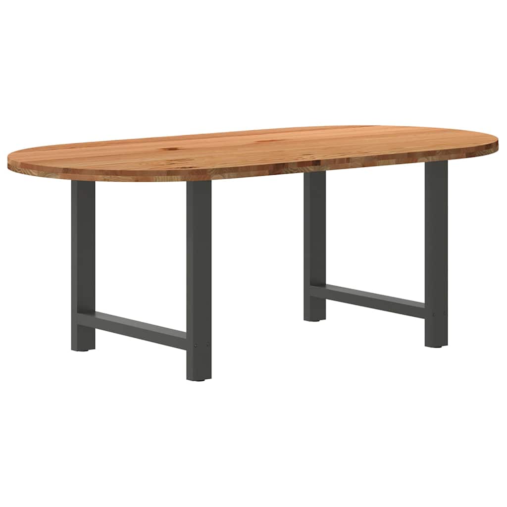 Table en Bois de Chêne Massif 220X100 cm-Anthracite-1-200 x 100 x 74 cm-La-Fabrique-Industrielle