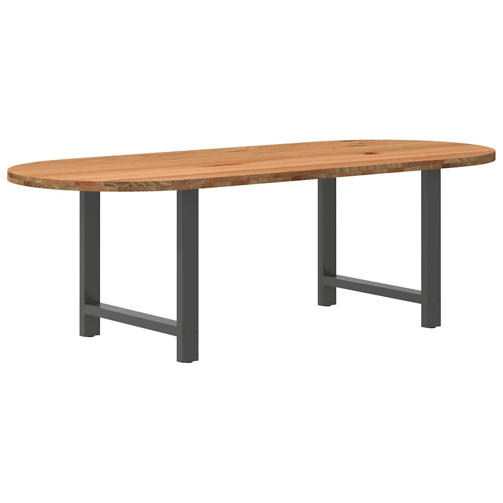 Table en Bois de Chêne Massif 220X100 cm-Anthracite-1-240 x 100 x 74 cm-La-Fabrique-Industrielle
