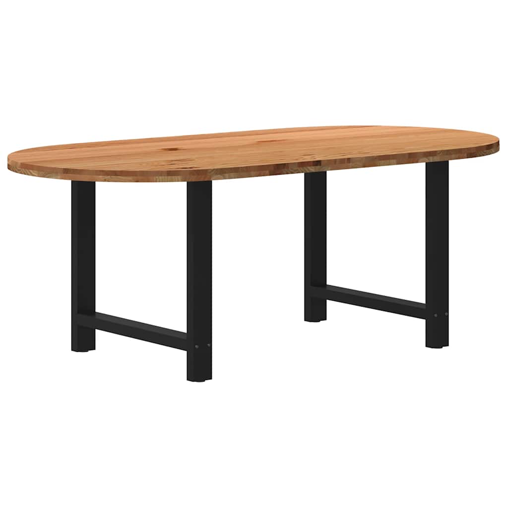 Table en Bois de Chêne Massif 220X100 cm-Noir-1-200 x 100 x 74 cm-La-Fabrique-Industrielle