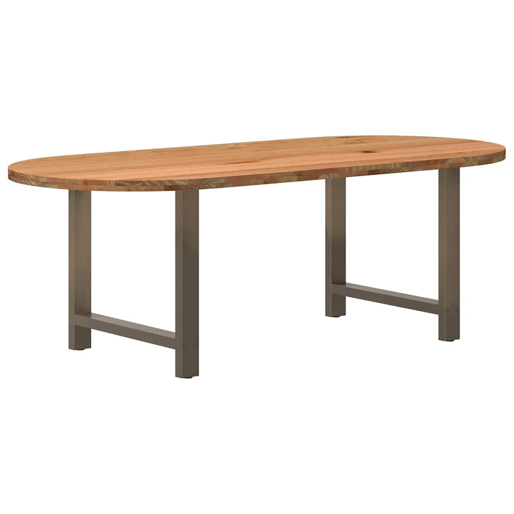 Table en Bois de Chêne Massif 220X100 cm-La-Fabrique-Industrielle