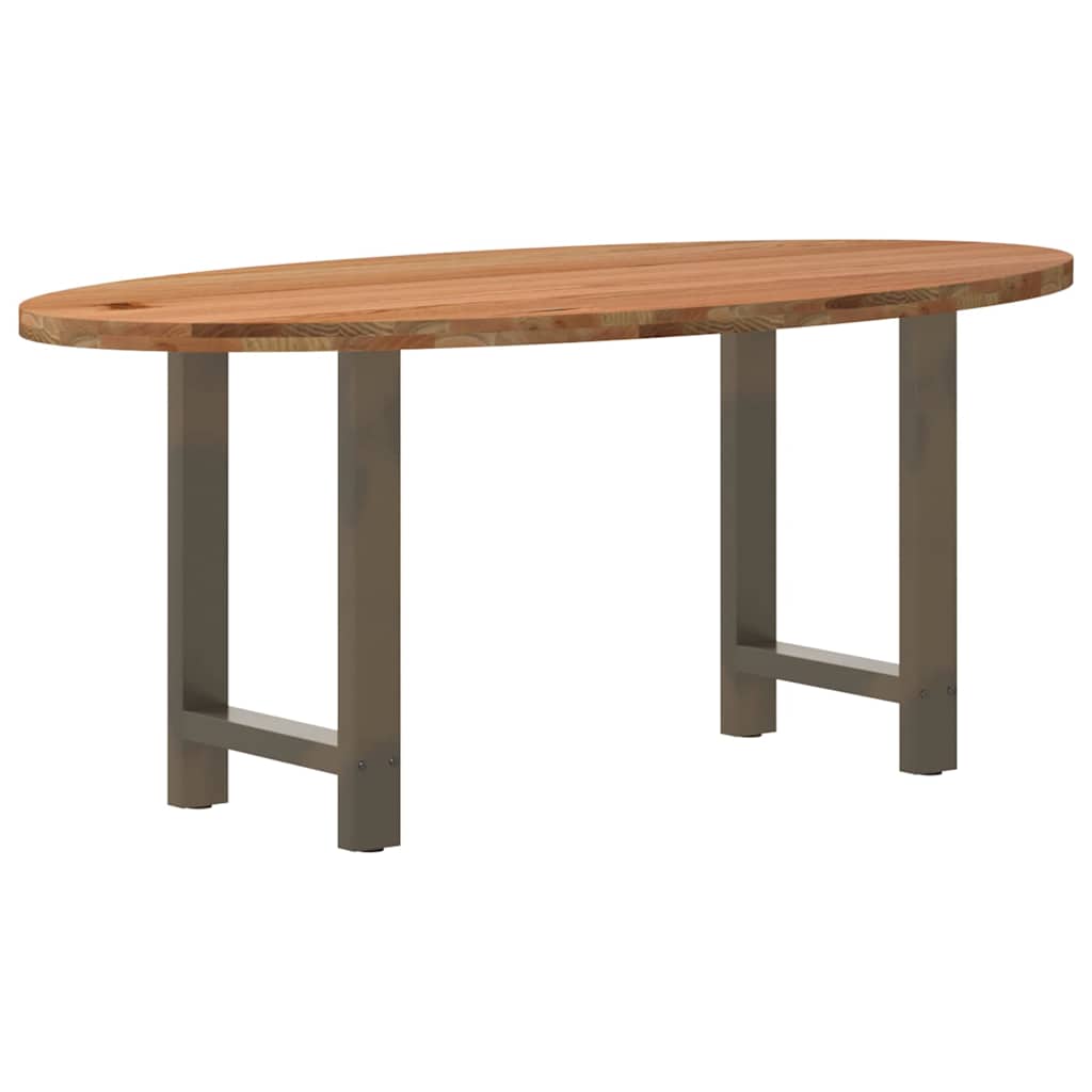 Table en Bois de Chêne Massif 240X100 cm-Acier naturel-1-180 x 90 x 74 cm-La-Fabrique-Industrielle