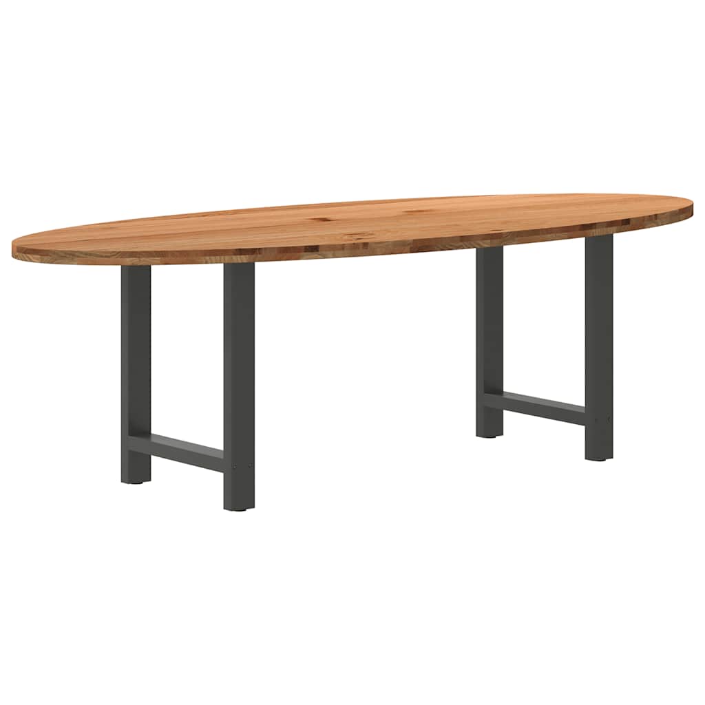 Table en Bois de Chêne Massif 240X100 cm-Anthracite-1-240 x 100 x 74 cm-La-Fabrique-Industrielle