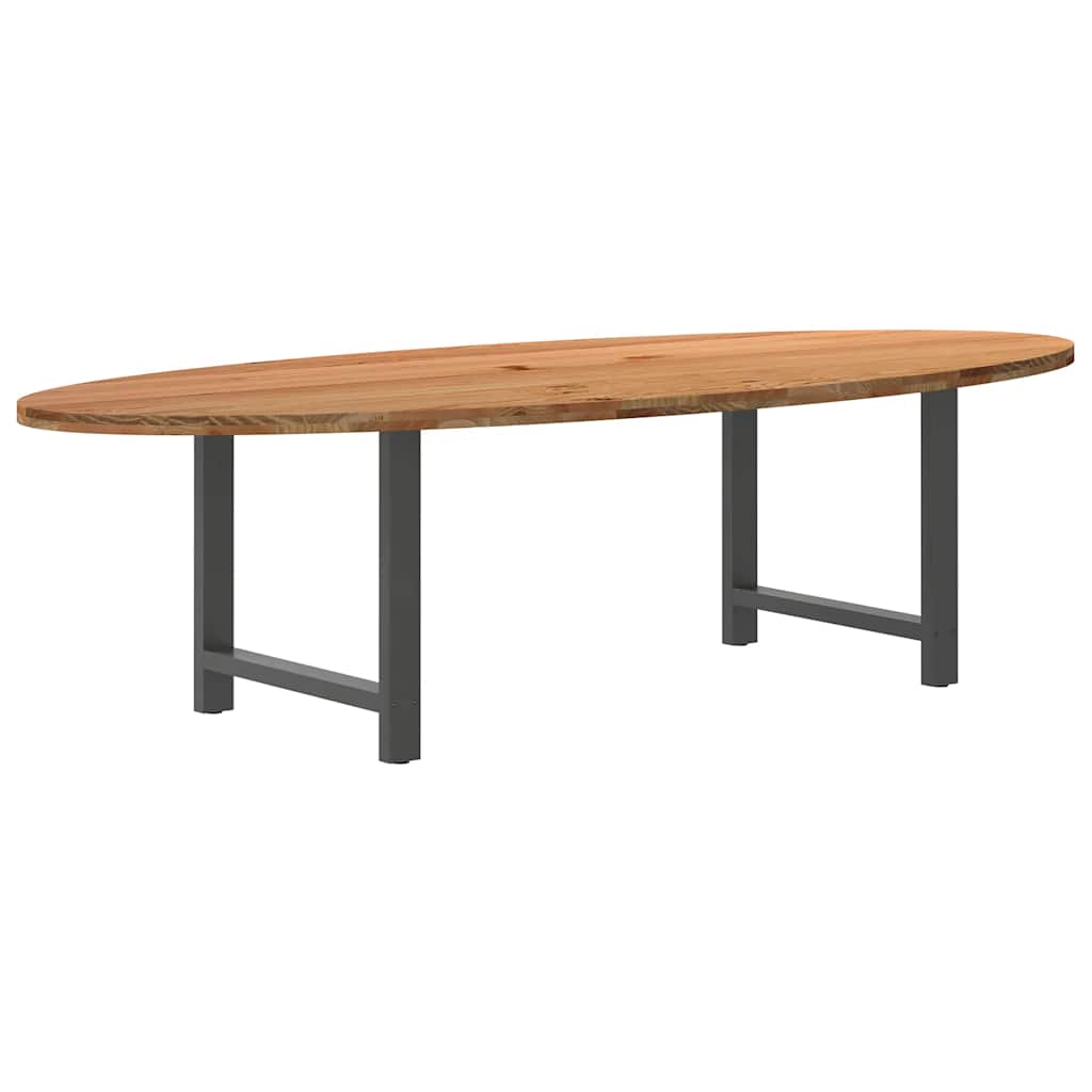 Table en Bois de Chêne Massif 240X100 cm-Anthracite-1-280 x 120 x 74 cm-La-Fabrique-Industrielle