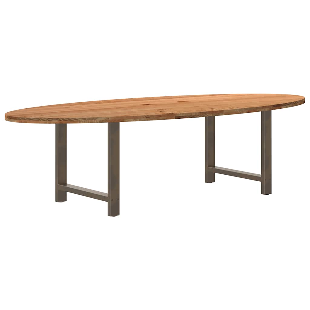 Table en Bois de Chêne Massif 240X100 cm-Naturel-1-280 x 120 x 74 cm-La-Fabrique-Industrielle