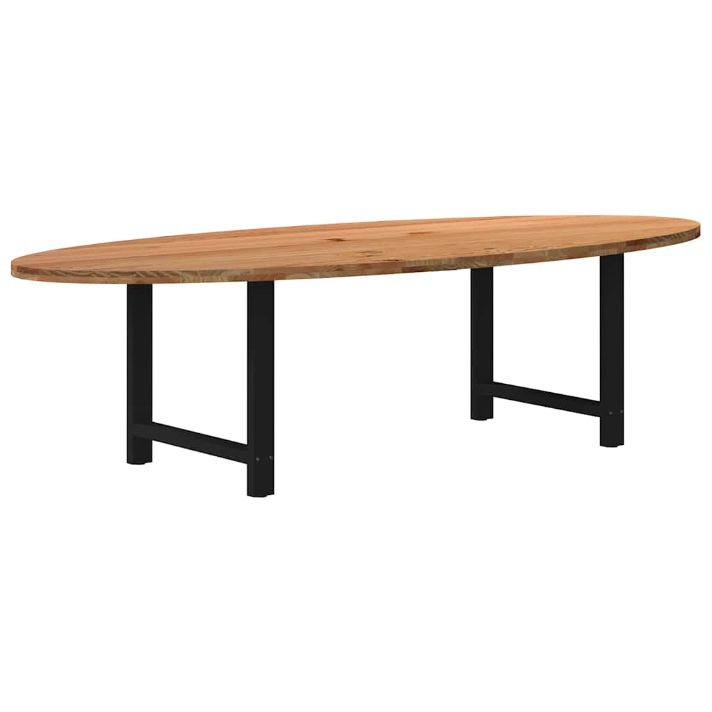Table en Bois de Chêne Massif 240X100 cm-Noir-1-280 x 120 x 74 cm-La-Fabrique-Industrielle