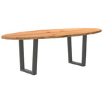 Table en Bois de Chêne Massif Ovale pour 6 Personnes-Anthracite-240 cm-1-La-Fabrique-Industrielle