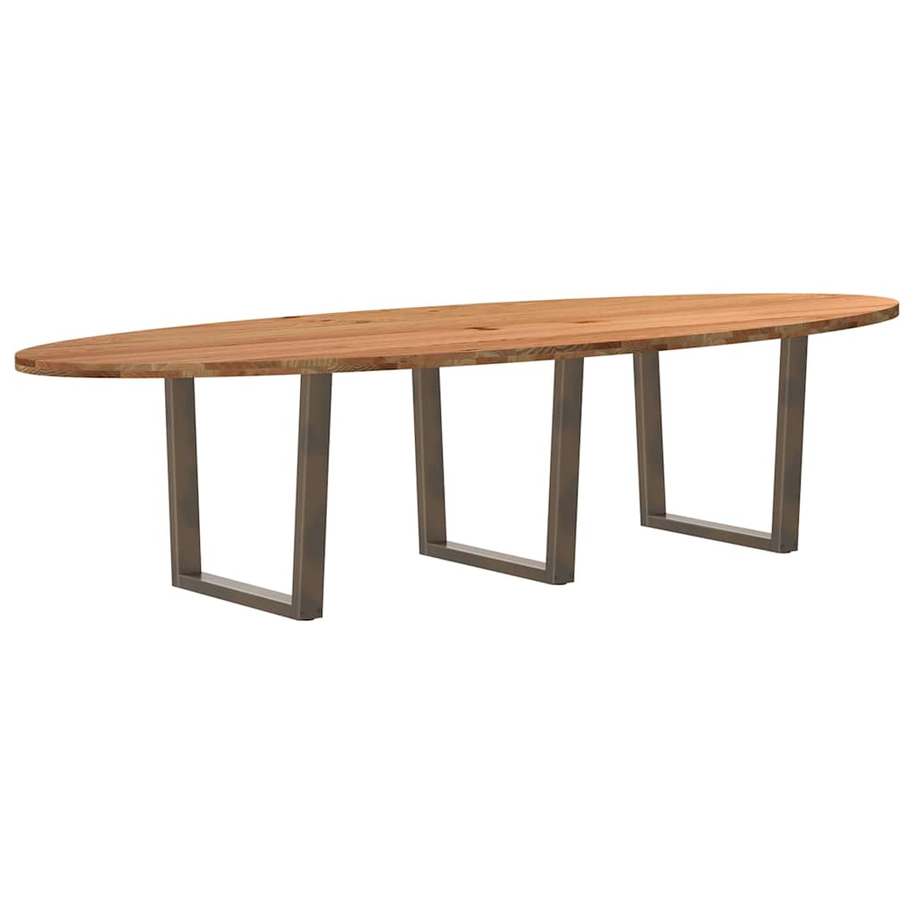 Table en Bois de Chêne Massif Ovale pour 6 Personnes-Naturel-320 cm-1-La-Fabrique-Industrielle