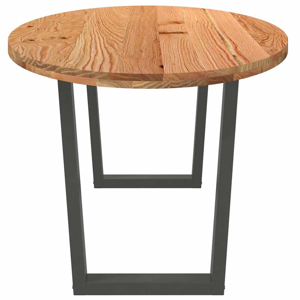 Table en Bois de Chêne Massif Ovale pour 6 Personnes-La-Fabrique-Industrielle