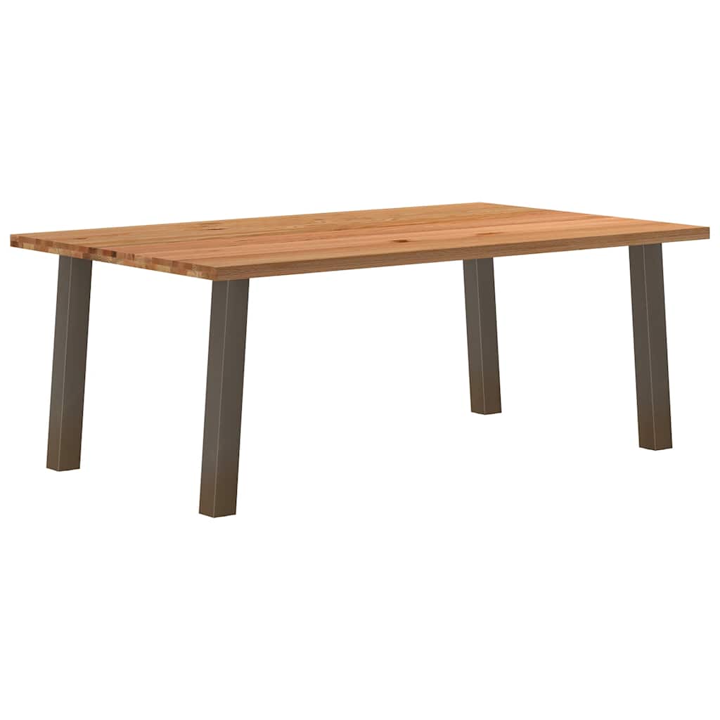 Table en Bois de Chêne Massif et Métal 180 cm-120 cm-200 cm-1-La-Fabrique-Industrielle