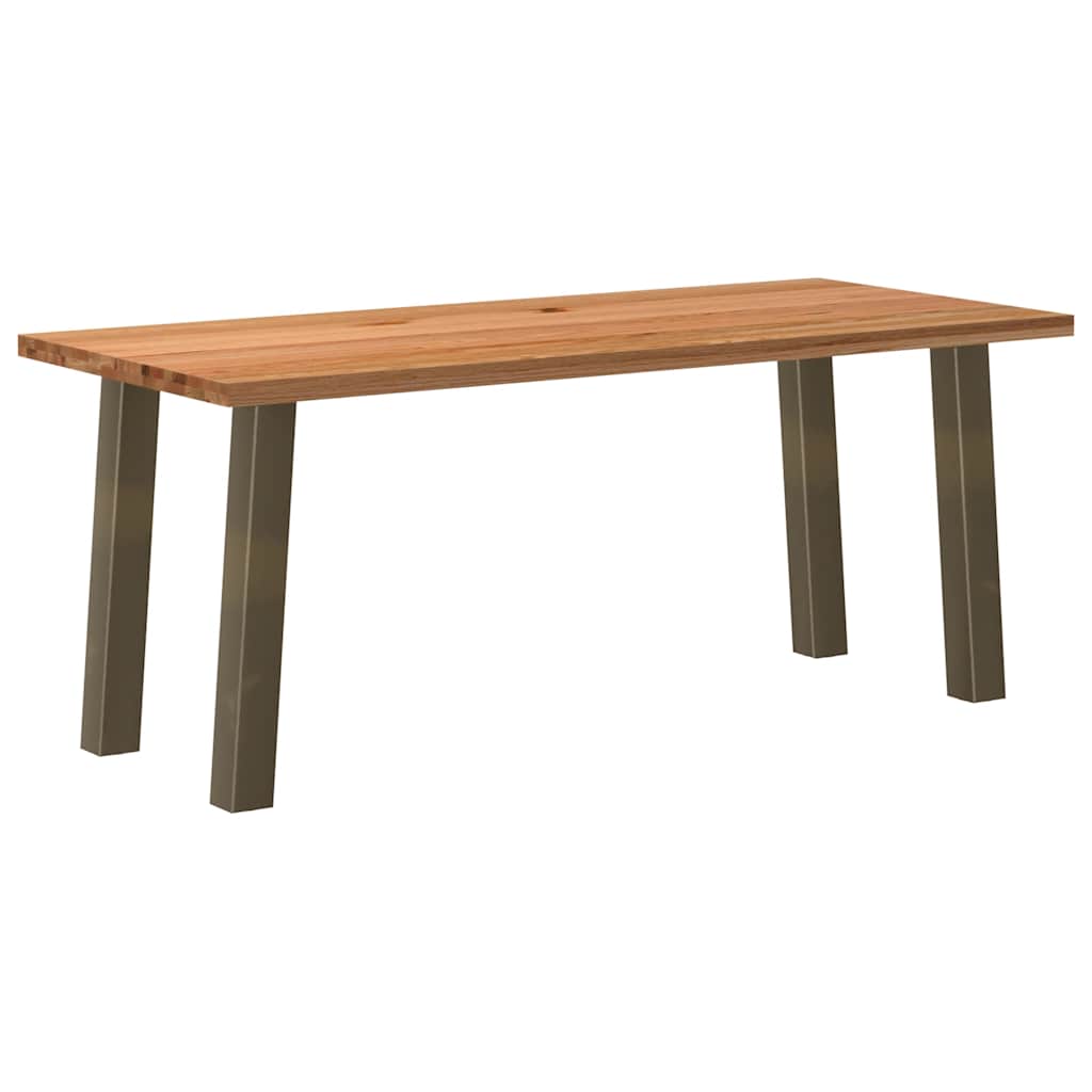 Table en Bois de Chêne Massif et Métal 180 cm-80 cm-180 cm-1-La-Fabrique-Industrielle