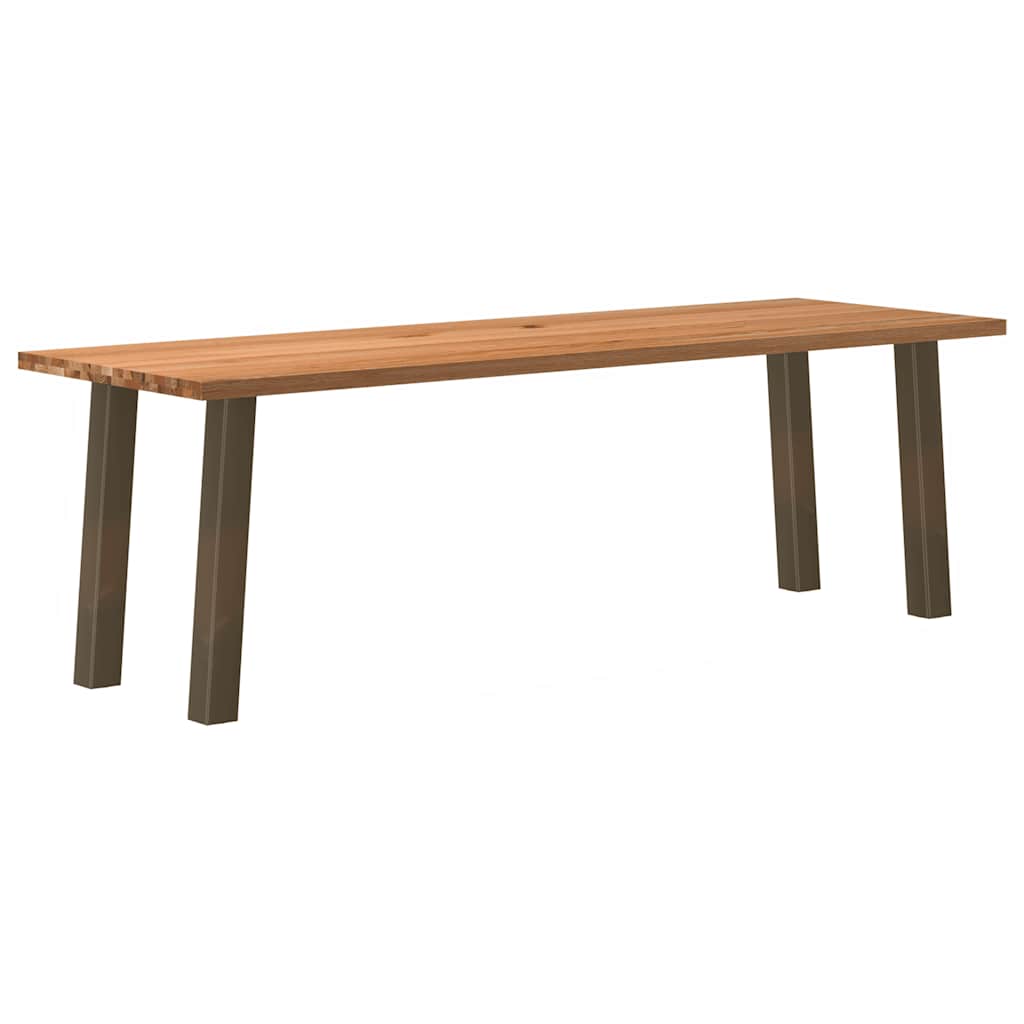 Table en Bois de Chêne Massif et Métal 180 cm-80 cm-240 cm-1-La-Fabrique-Industrielle