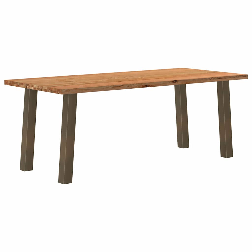 Table en Bois de Chêne Massif et Métal 180 cm-90 cm-200 cm-1-La-Fabrique-Industrielle