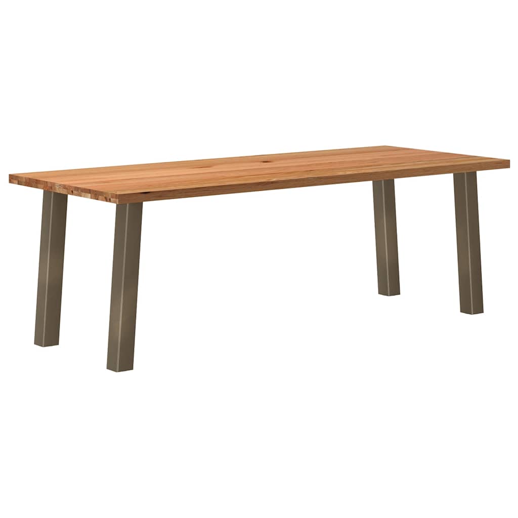 Table en Bois de Chêne Massif et Métal 180 cm-90 cm-220 cm-1-La-Fabrique-Industrielle