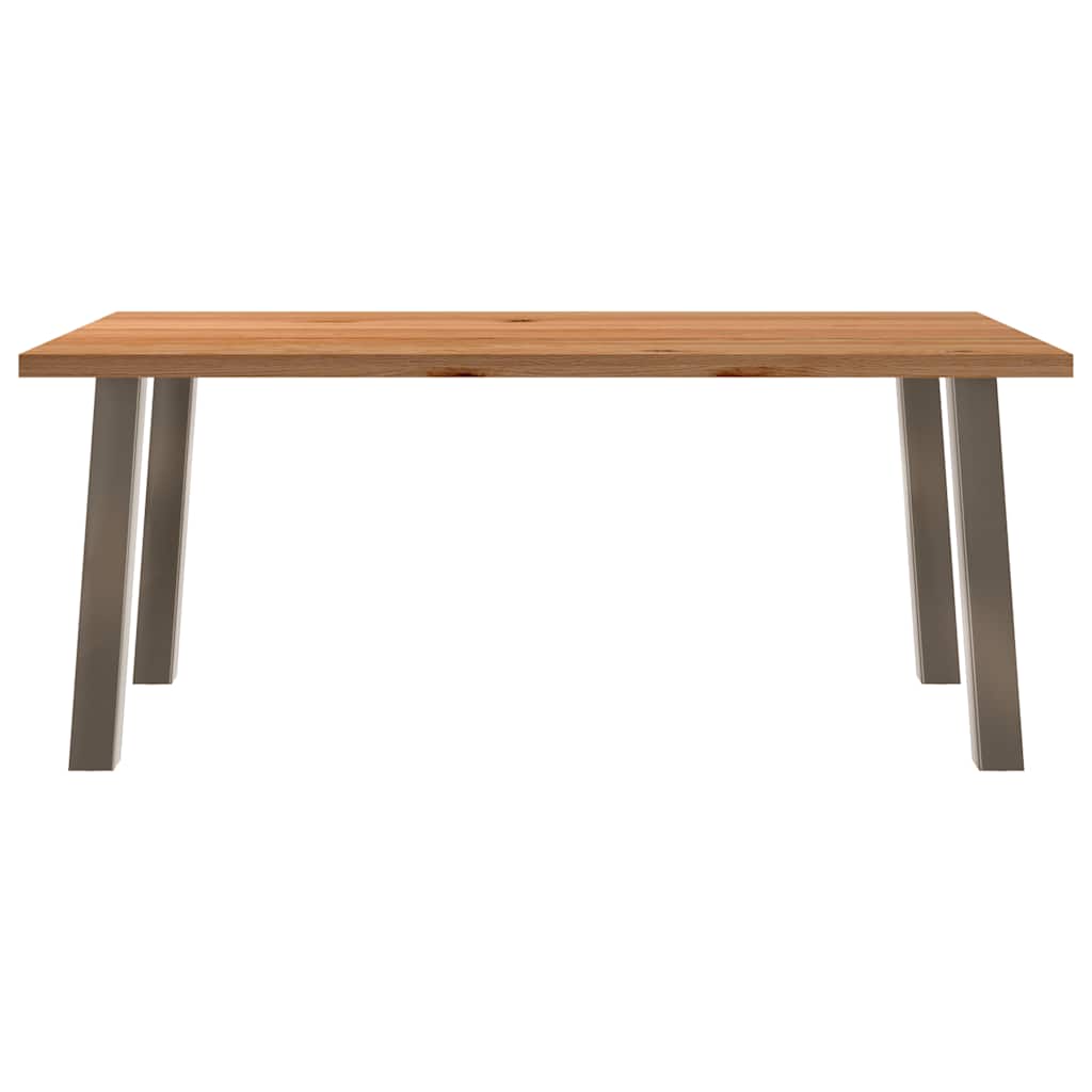 Table en Bois de Chêne Massif et Métal 180 cm-La-Fabrique-Industrielle
