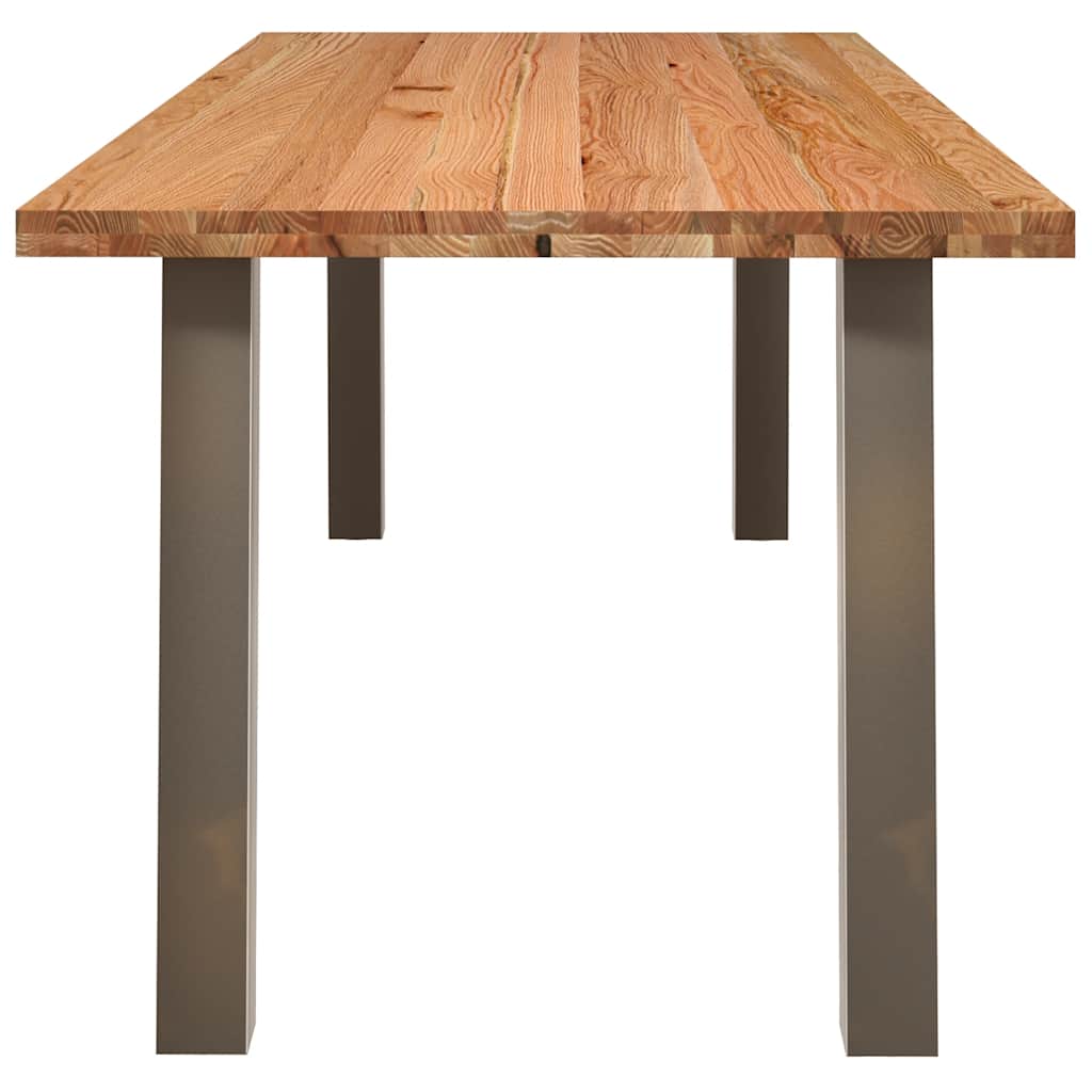 Table en Bois de Chêne Massif et Métal 180 cm-La-Fabrique-Industrielle