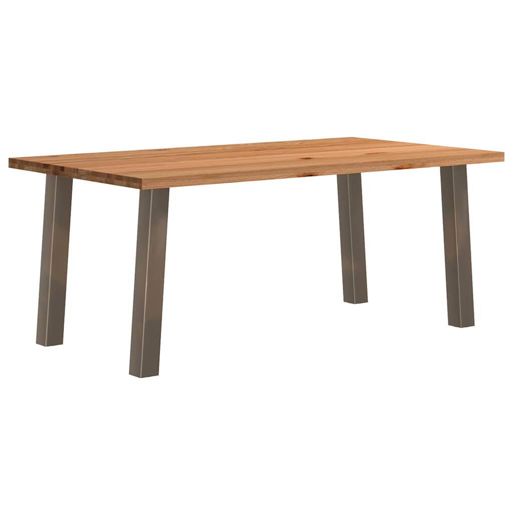 Table en Bois de Chêne Massif et Métal 180 cm-La-Fabrique-Industrielle