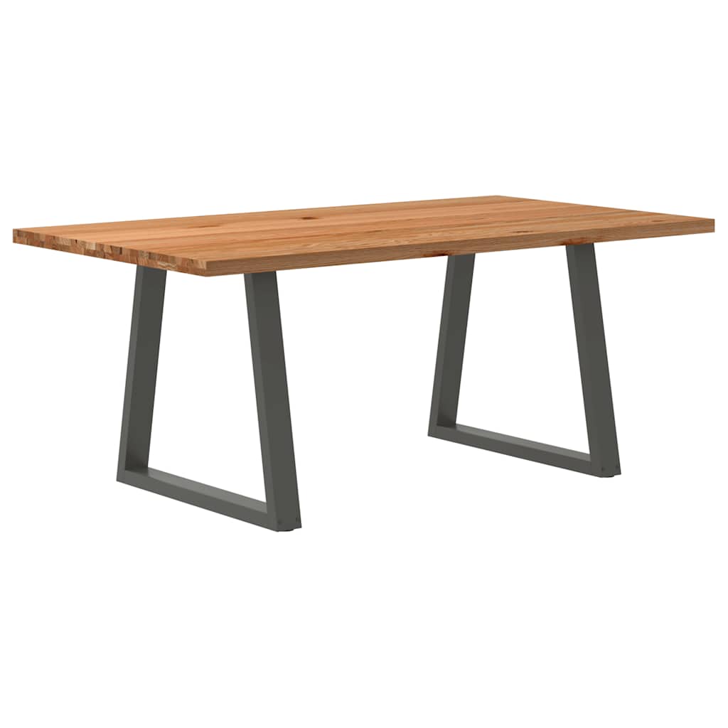 Table en Bois de Chêne Massif et Métal Anthracite-100 cm-180 cm-1-La-Fabrique-Industrielle