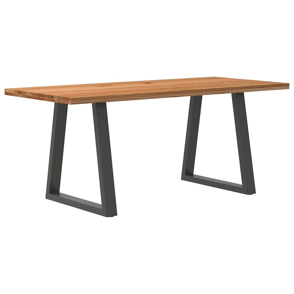Table en Bois de Chêne Massif et Métal Anthracite-80 cm-180 cm-1-La-Fabrique-Industrielle