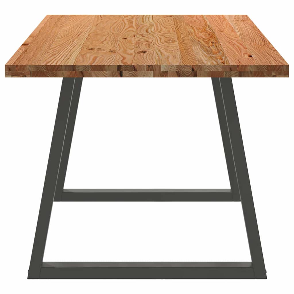 Table en Bois de Chêne Massif et Métal Anthracite-La-Fabrique-Industrielle
