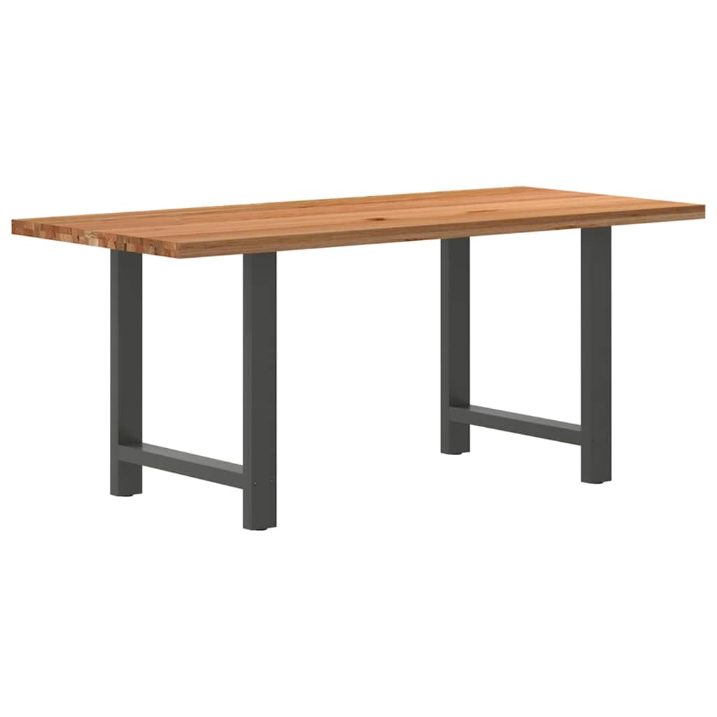 Table en Bois de Chêne Massif pour 6 à 8 Personnes-Anthracite-1-180 x 90 x 74 cm-La-Fabrique-Industrielle