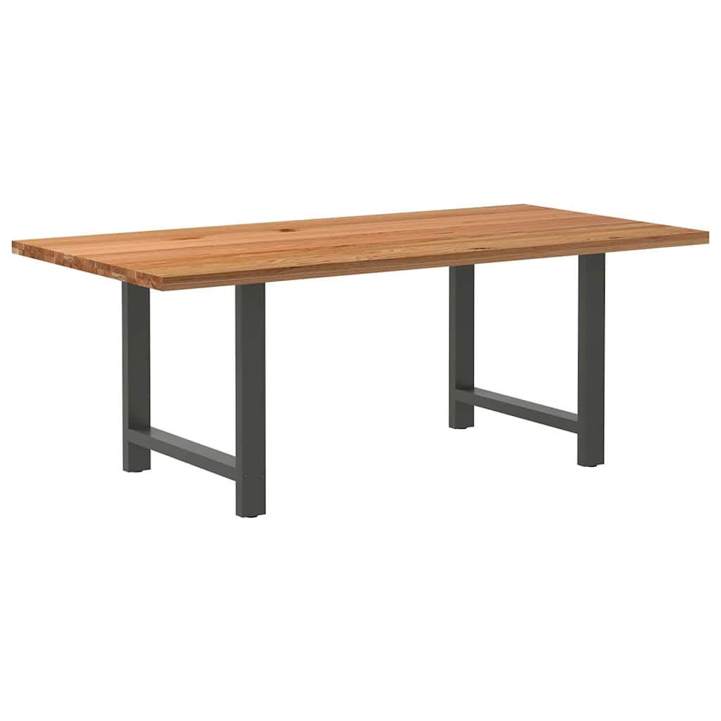 Table en Bois de Chêne Massif pour 6 à 8 Personnes-Anthracite-1-200 x 100 x 74 cm-La-Fabrique-Industrielle