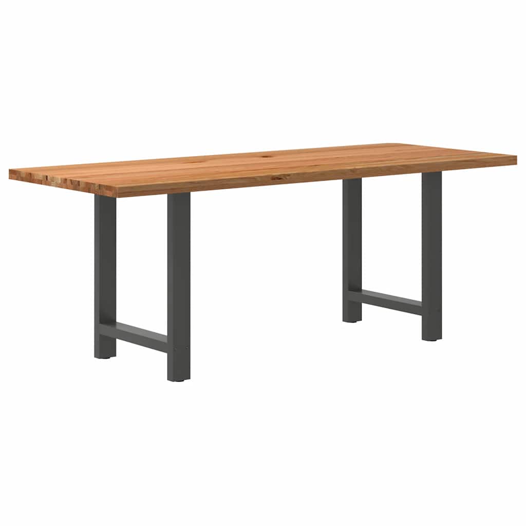 Table en Bois de Chêne Massif pour 6 à 8 Personnes-Anthracite-1-200 x 80 x 74 cm-La-Fabrique-Industrielle