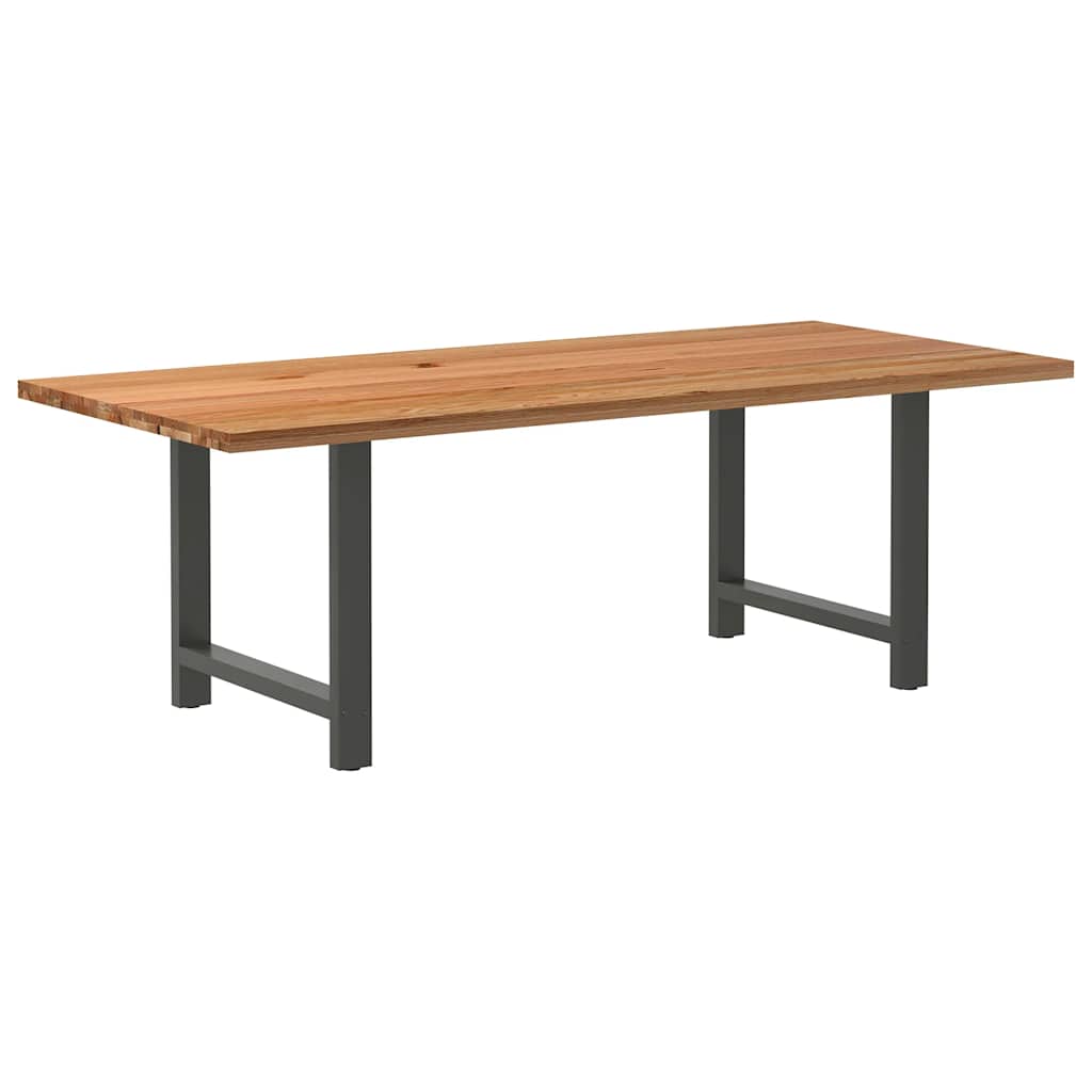 Table en Bois de Chêne Massif pour 6 à 8 Personnes-Anthracite-1-220 x 100 x 74 cm-La-Fabrique-Industrielle