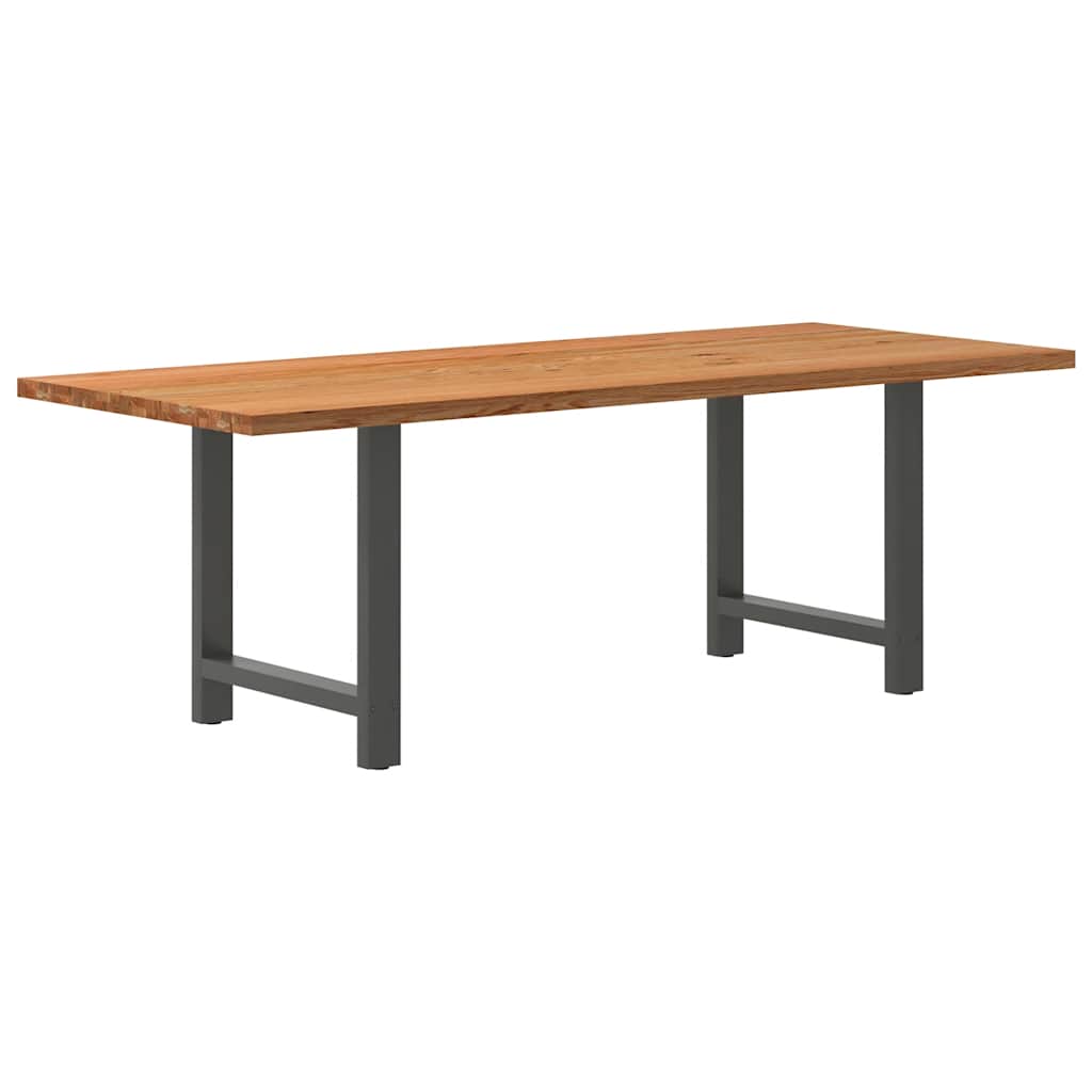 Table en Bois de Chêne Massif pour 6 à 8 Personnes-Anthracite-1-220 x 90 x 74 cm-La-Fabrique-Industrielle