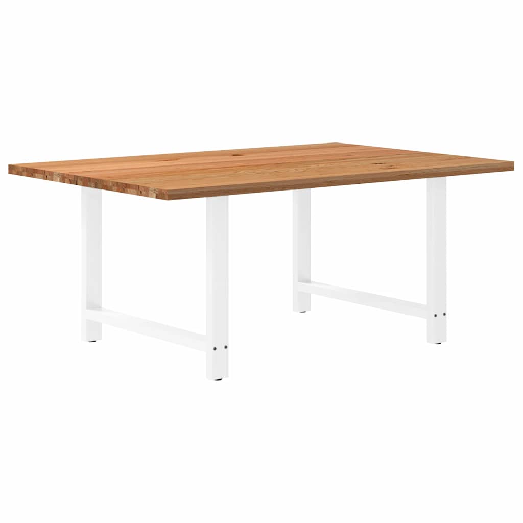 Table en Bois de Chêne Massif pour 6 à 8 Personnes-Blanc-1-180 x 120 x 74 cm-La-Fabrique-Industrielle