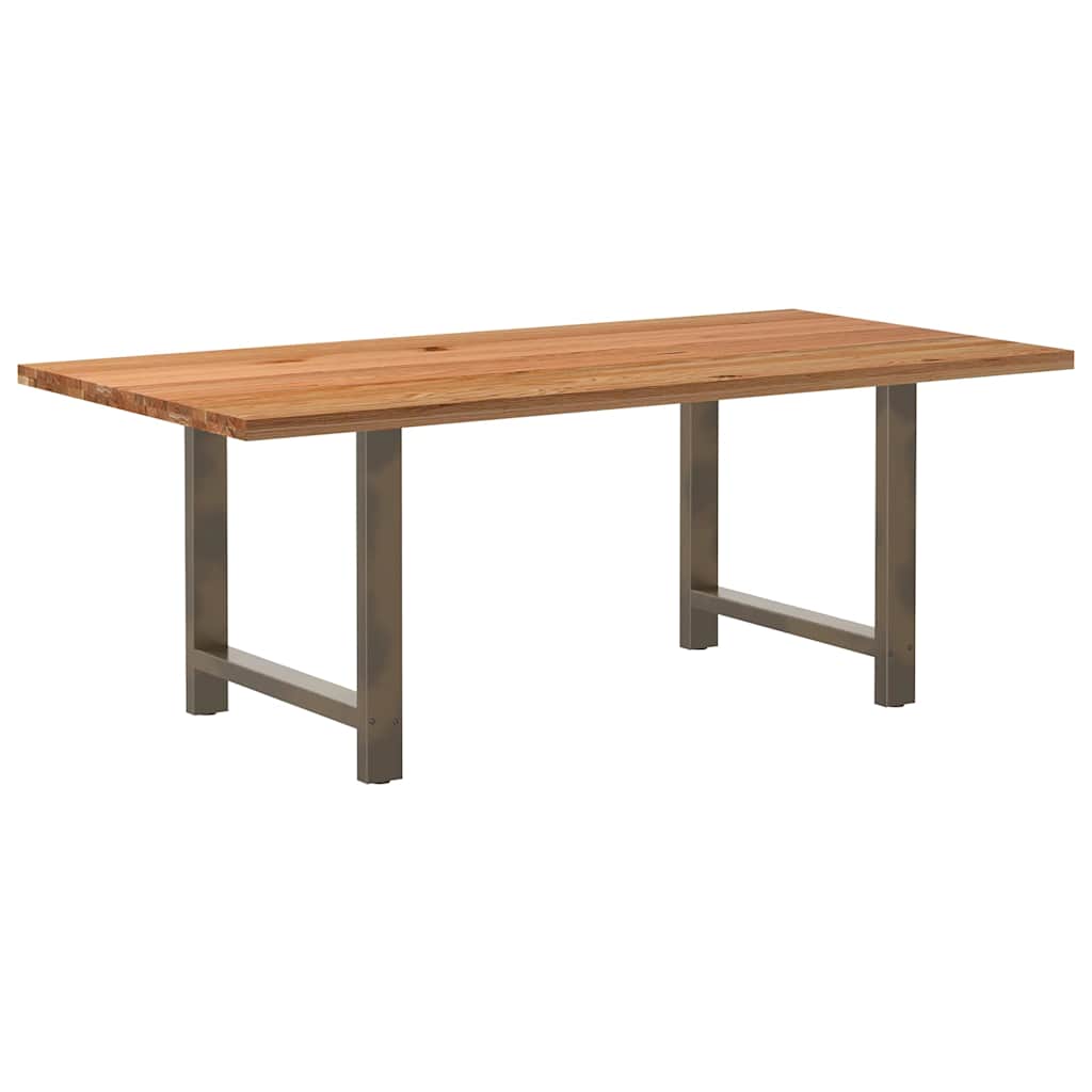 Table en Bois de Chêne Massif pour 6 à 8 Personnes-Naturel-1-200 x 100 x 74 cm-La-Fabrique-Industrielle