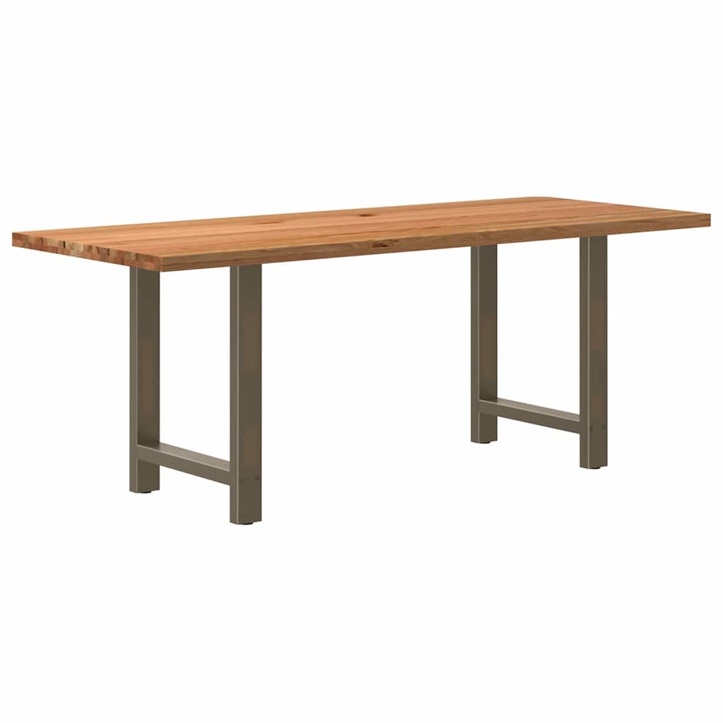 Table en Bois de Chêne Massif pour 6 à 8 Personnes-Naturel-1-200 x 80 x 74 cm-La-Fabrique-Industrielle