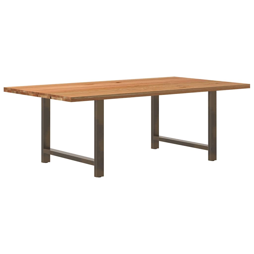 Table en Bois de Chêne Massif pour 6 à 8 Personnes-Naturel-1-220 x 120 x 74 cm-La-Fabrique-Industrielle