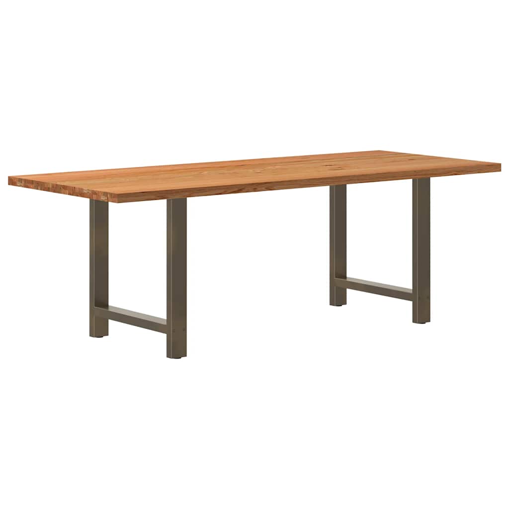 Table en Bois de Chêne Massif pour 6 à 8 Personnes-Naturel-1-220 x 90 x 74 cm-La-Fabrique-Industrielle