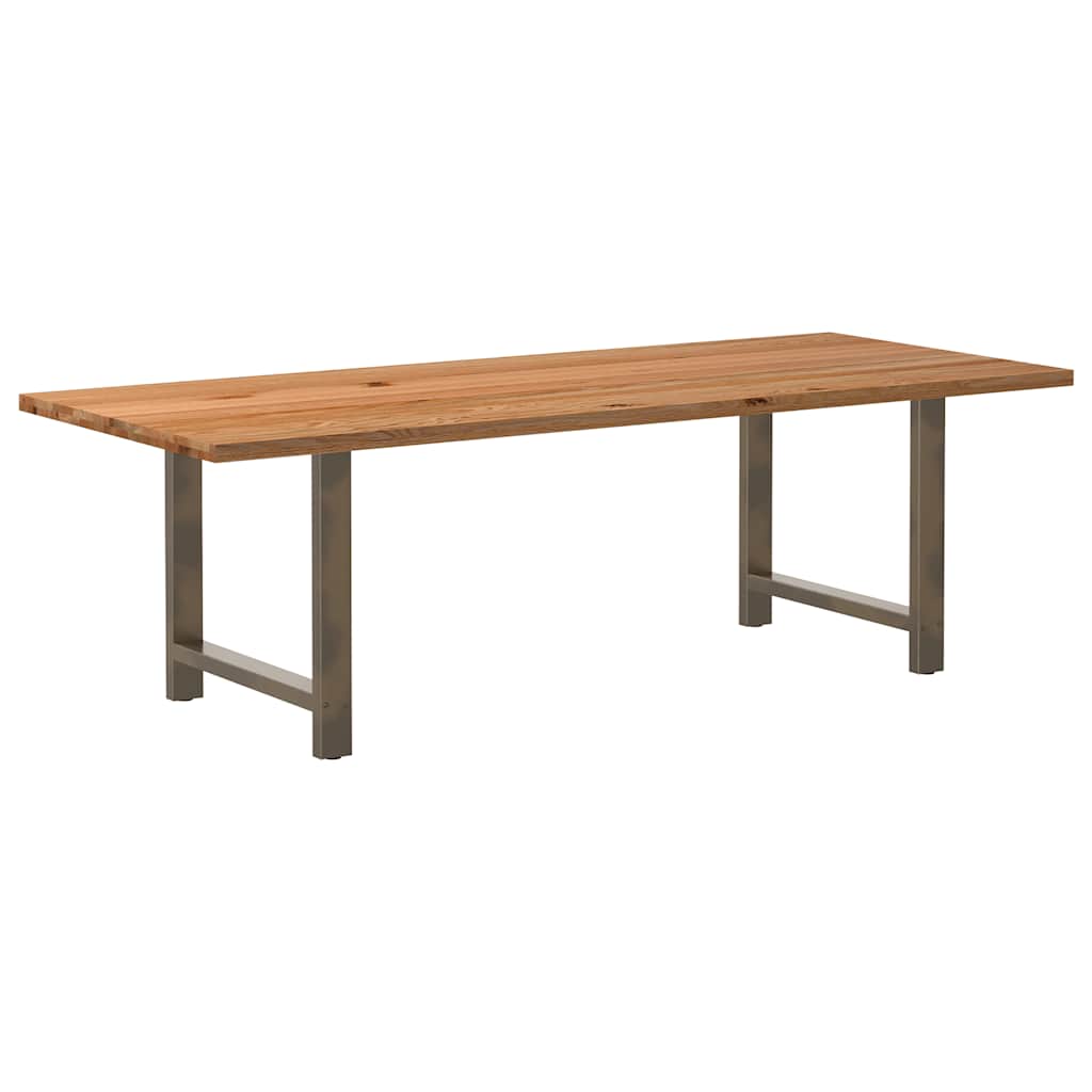 Table en Bois de Chêne Massif pour 6 à 8 Personnes-Naturel-1-240 x 100 x 74 cm-La-Fabrique-Industrielle