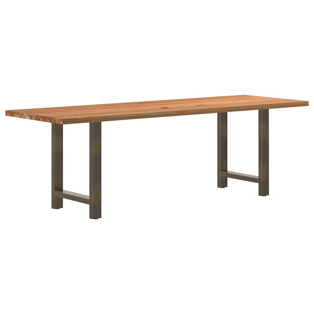 Table en Bois de Chêne Massif pour 6 à 8 Personnes-Naturel-1-240 x 80 x 74 cm-La-Fabrique-Industrielle
