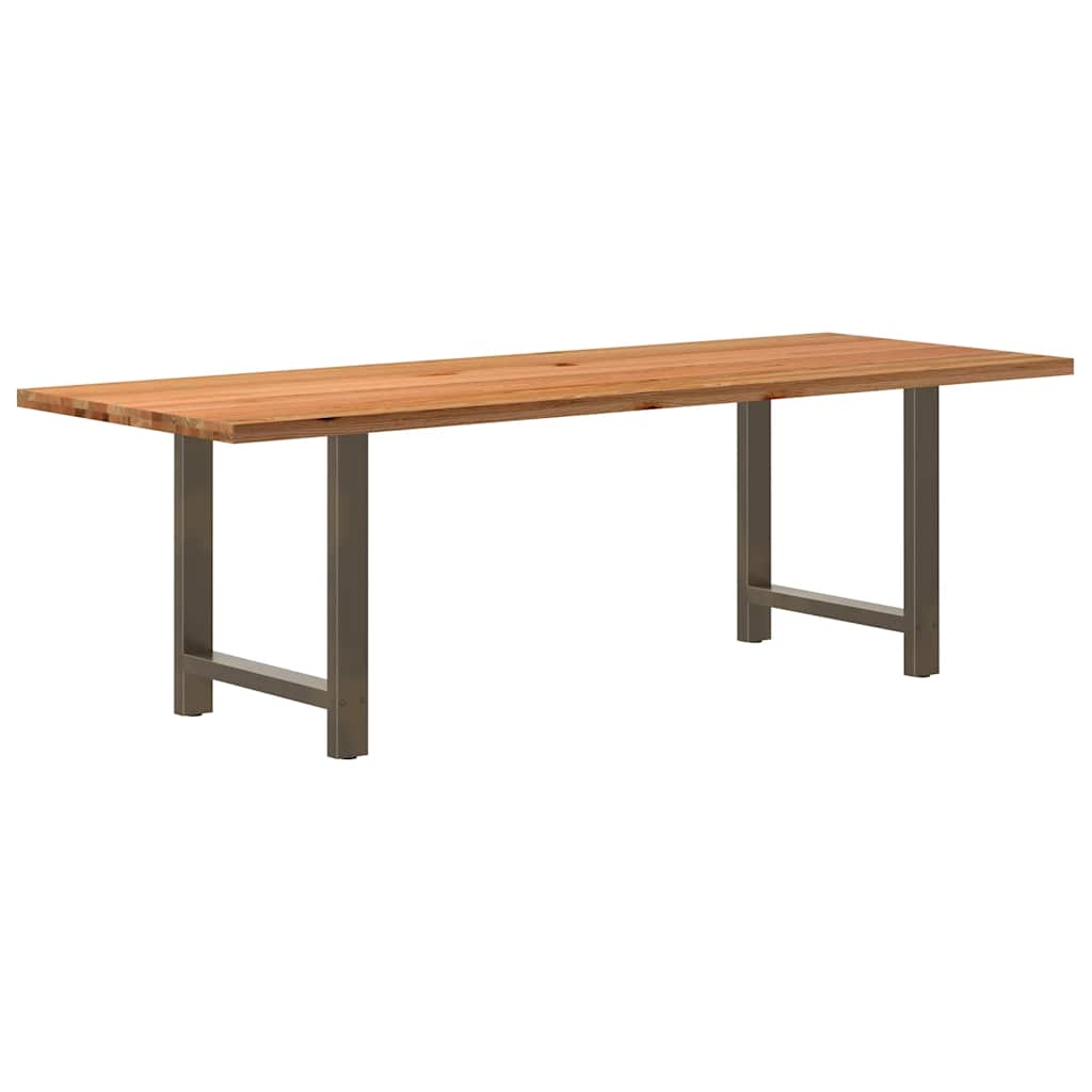 Table en Bois de Chêne Massif pour 6 à 8 Personnes-Naturel-1-240 x 90 x 74 cm-La-Fabrique-Industrielle
