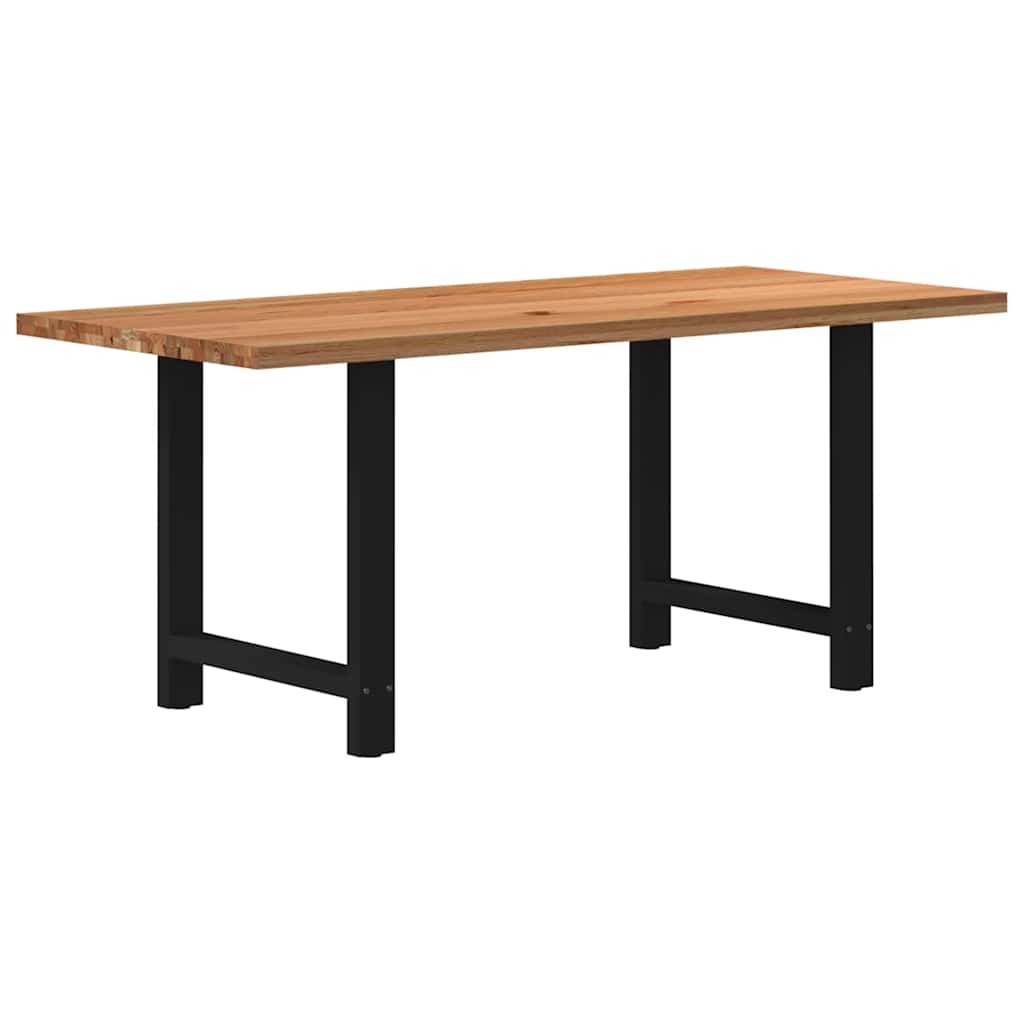 Table en Bois de Chêne Massif pour 6 à 8 Personnes-Noir-1-180 x 90 x 74 cm-La-Fabrique-Industrielle