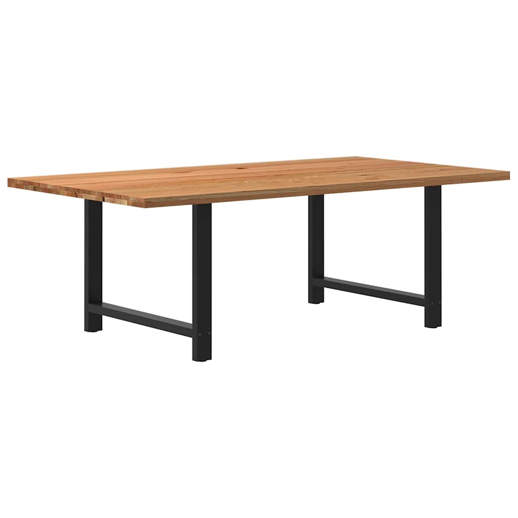 Table en Bois de Chêne Massif pour 6 à 8 Personnes-Noir-1-220 x 120 x 74 cm-La-Fabrique-Industrielle