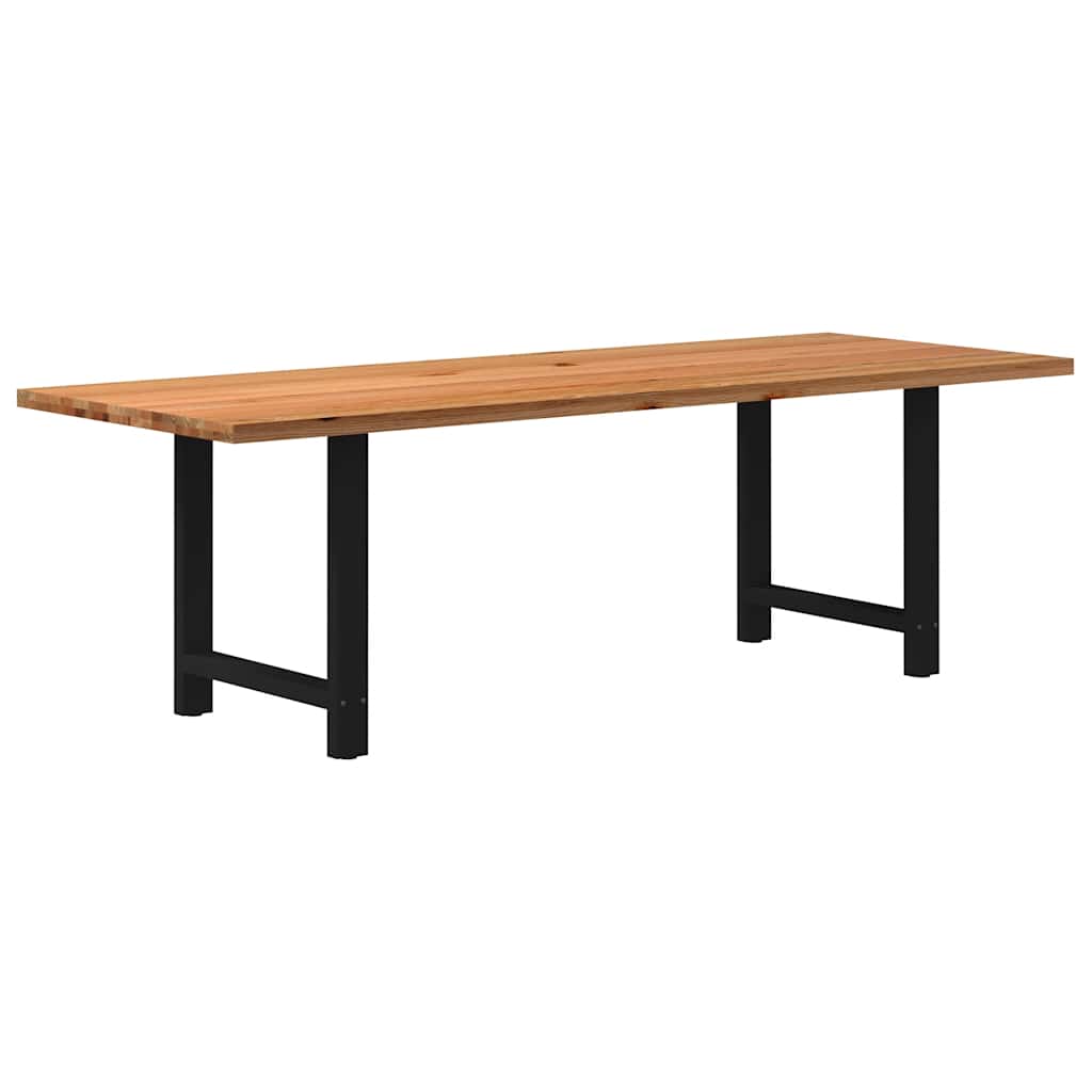 Table en Bois de Chêne Massif pour 6 à 8 Personnes-Noir-1-240 x 90 x 74 cm-La-Fabrique-Industrielle
