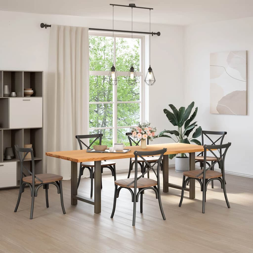 Table en Bois de Chêne Massif pour 6 à 8 Personnes-La-Fabrique-Industrielle