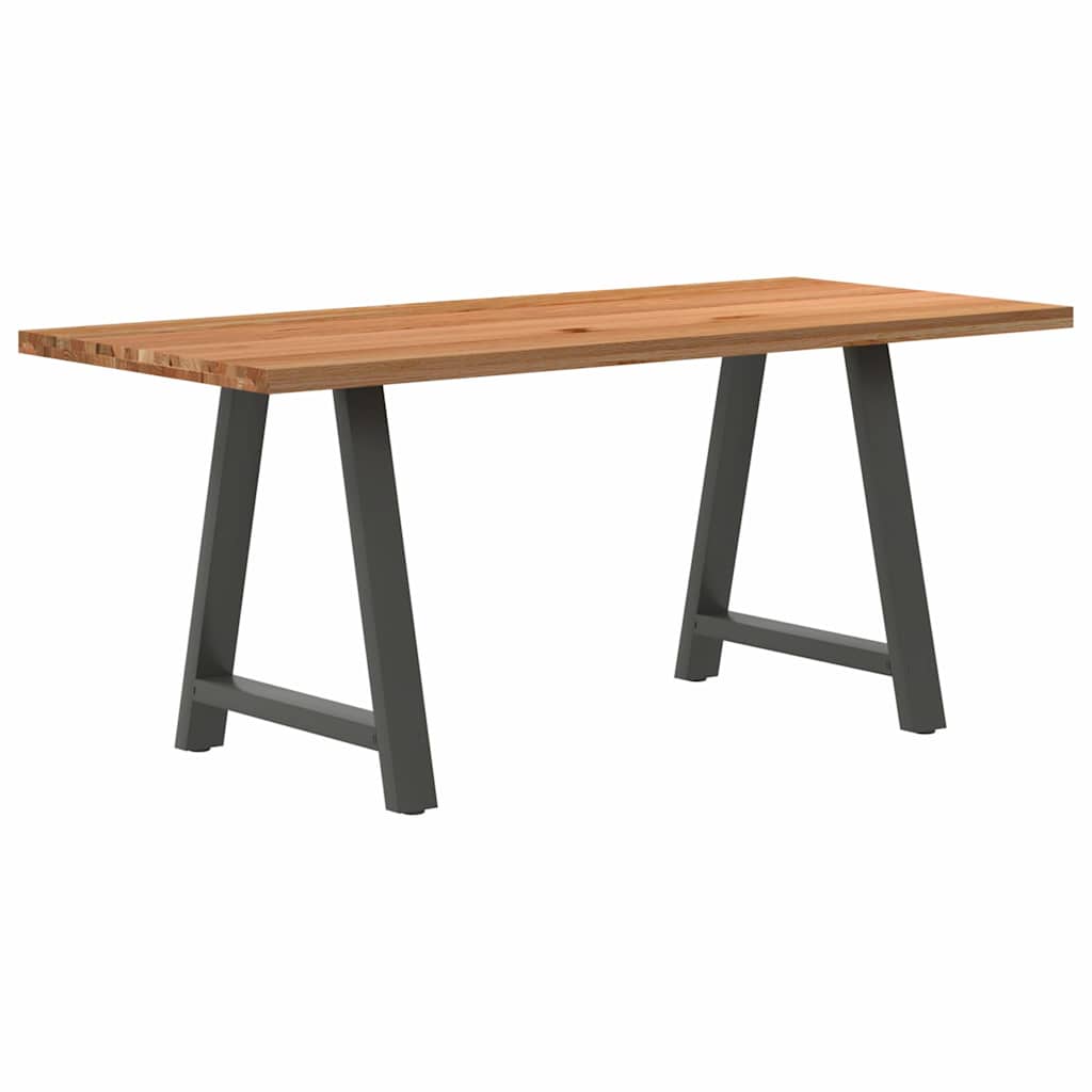 Table en Bois de Chêne Massif sur Tréteaux-80 cm-180 cm-1-La-Fabrique-Industrielle