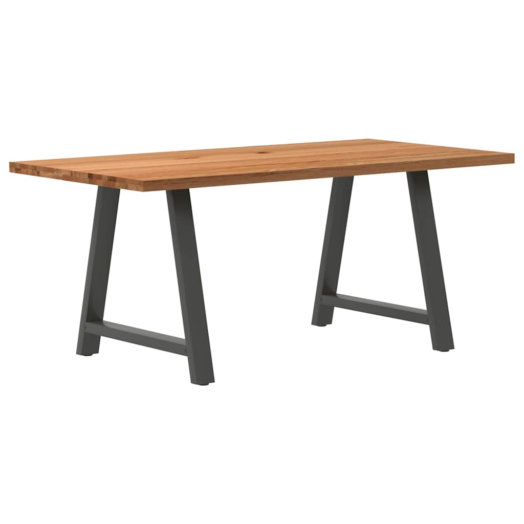 Table en Bois de Chêne Massif sur Tréteaux-90 cm-180 cm-1-La-Fabrique-Industrielle