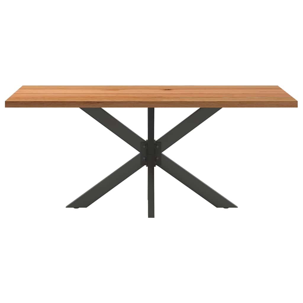 Table en Bois de Chêne avec Pied Central Robuste-La-Fabrique-Industrielle