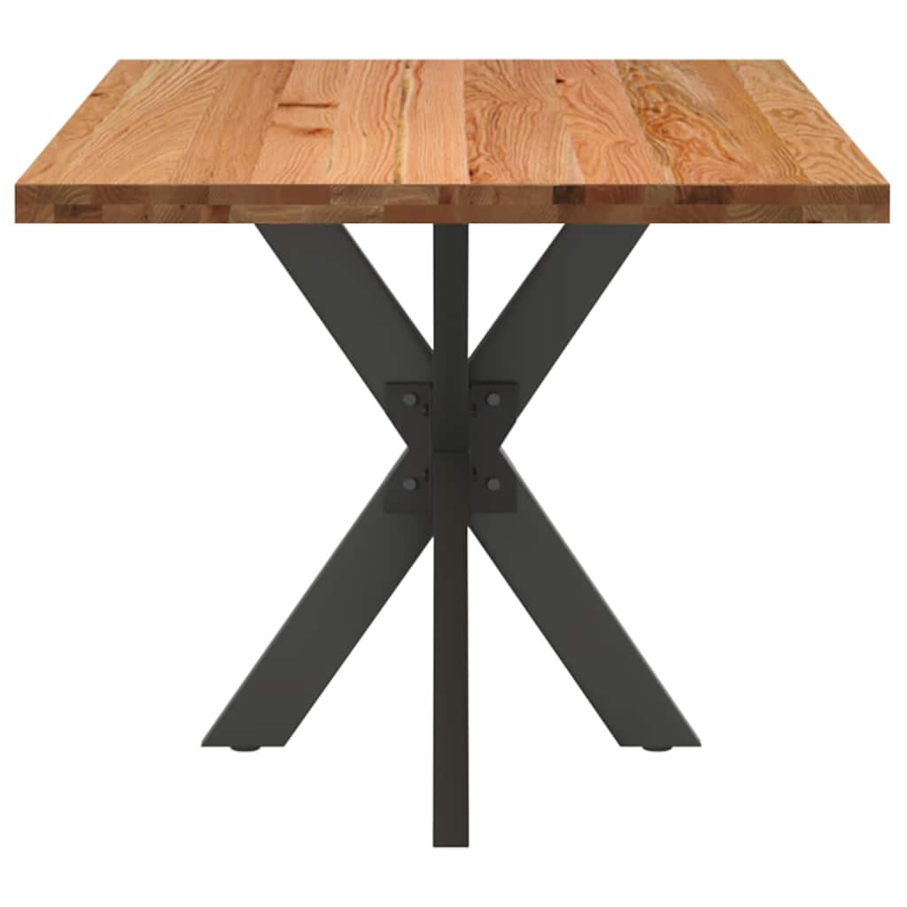 Table en Bois de Chêne avec Pied Central Robuste-La-Fabrique-Industrielle