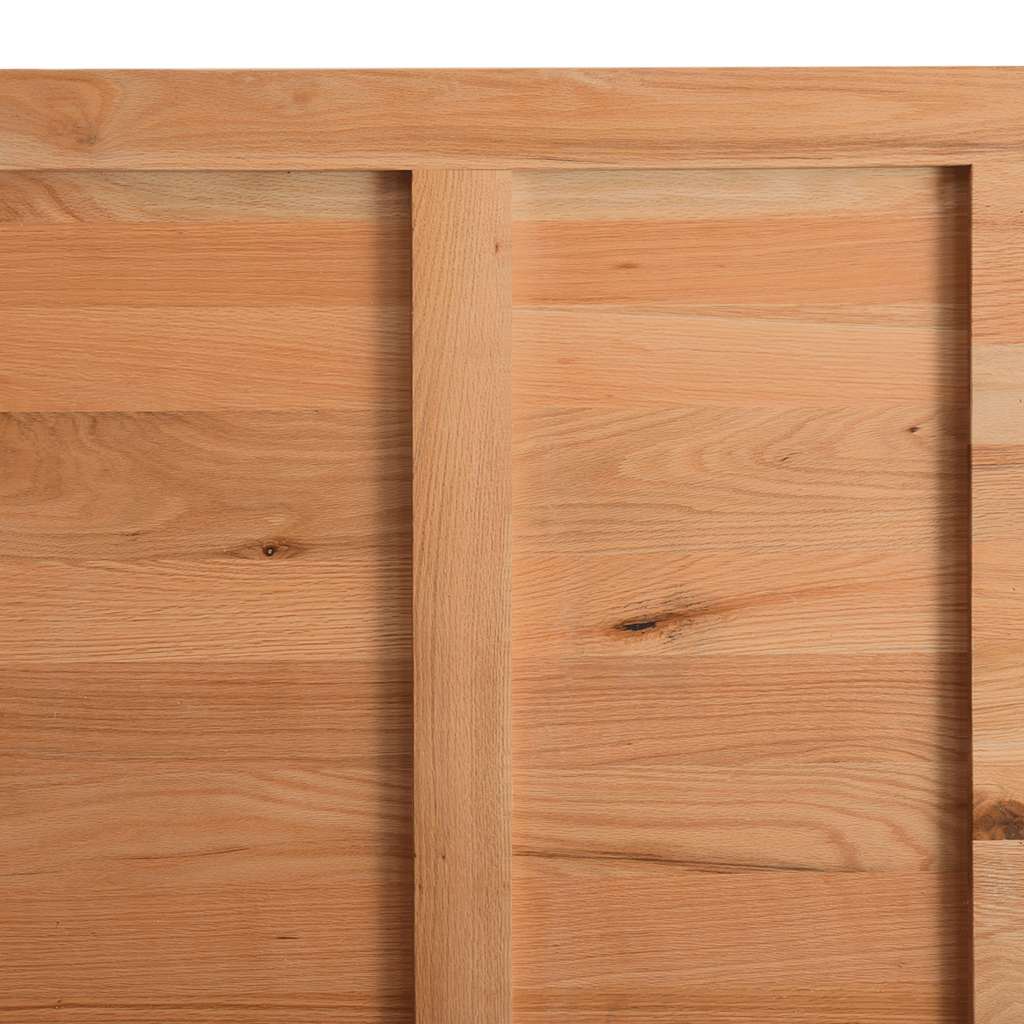Table en Bois de Chêne avec Pieds en Acier Noir-La-Fabrique-Industrielle