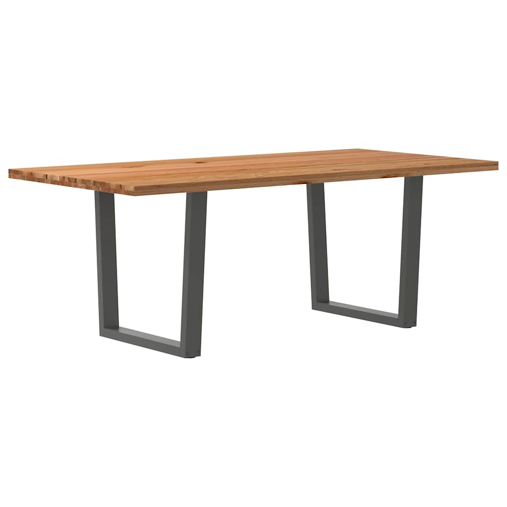 Table en Bois de Chêne et Fer pour Salle à Manger-100 cm-200 cm-1-La-Fabrique-Industrielle