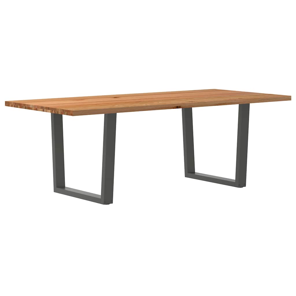 Table en Bois de Chêne et Fer pour Salle à Manger-100 cm-220 cm-1-La-Fabrique-Industrielle
